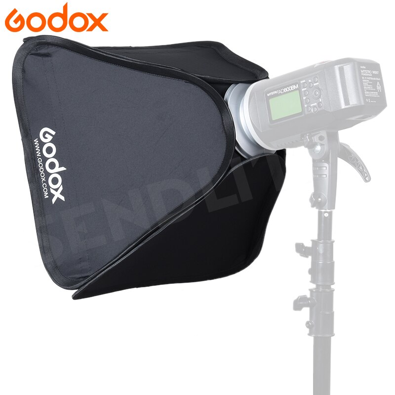 Godox 60 x 60 cm softbox med bowens holder + diffusor foran + bærepose til kamera fotostudio flash lys 60*60 soft box
