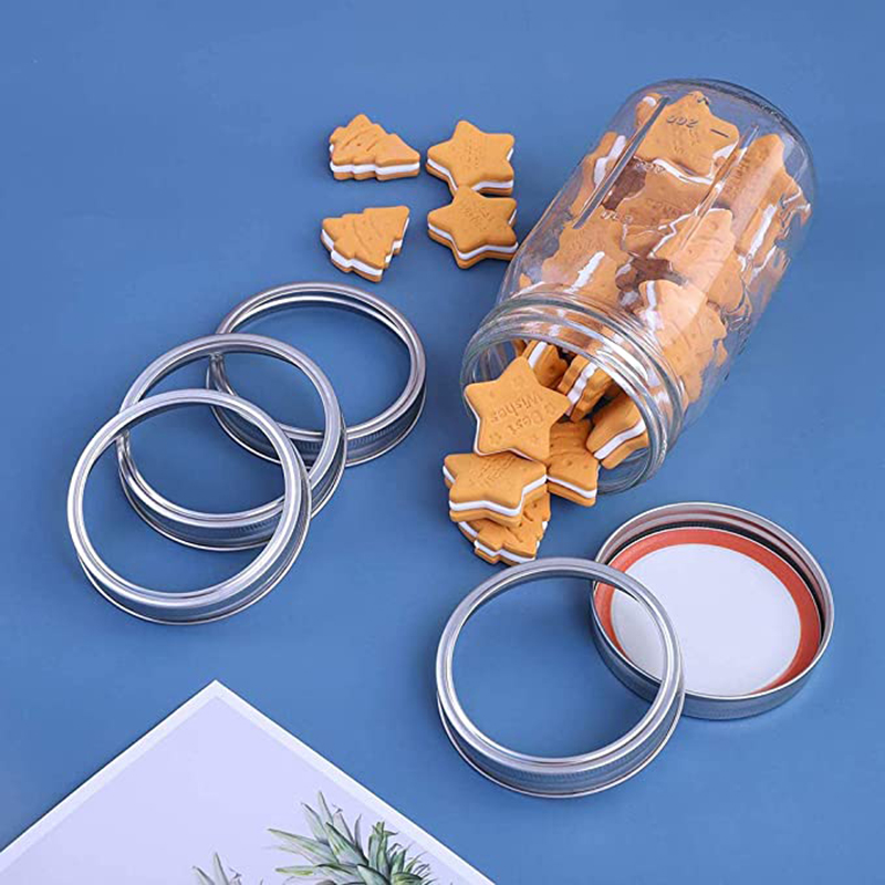 12pcs Mason Jar Canning Lids Leak Proof Sealing Food Keeping Fresh Reusable Split-Type Canning Lids Kitchen Supplies 70mm