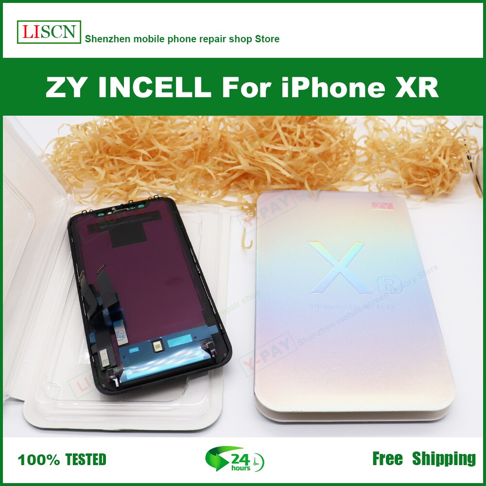 Incell-skjerm for iphone xr lcd-skjerm berøringsskjerm digitizer montering ingen døde piksler reservedeler + verktøy +