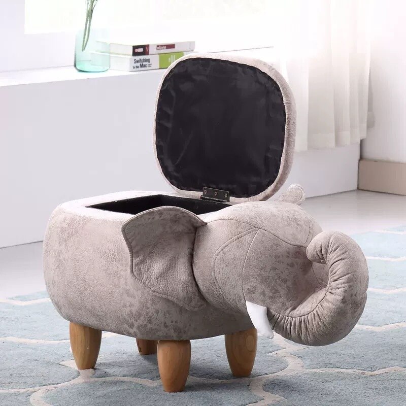 Elefant sko skifte skammel sofa skammel opbevaring skammel lav skammel tegneserie skammel prøve sko skammel fod skammel: Kan gemme indhold