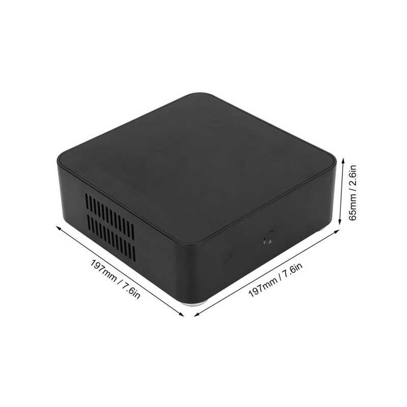 Boîtier HTPC en alliage d'aluminium, pour ordinateur de bureau, maison, hôtel, Mini ITX, Dissipation thermique