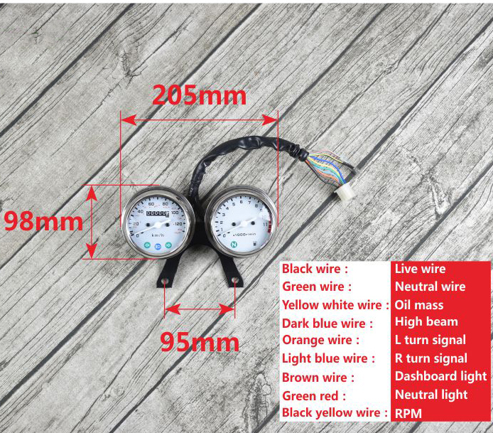 Nowy mechaniczny licznik kilometrów robić motocykla kawiarnia biegacz, uniwersalny retro, wysokiej jakości prędkościomierz i przyrząd robić pomiaru prędkości silnika