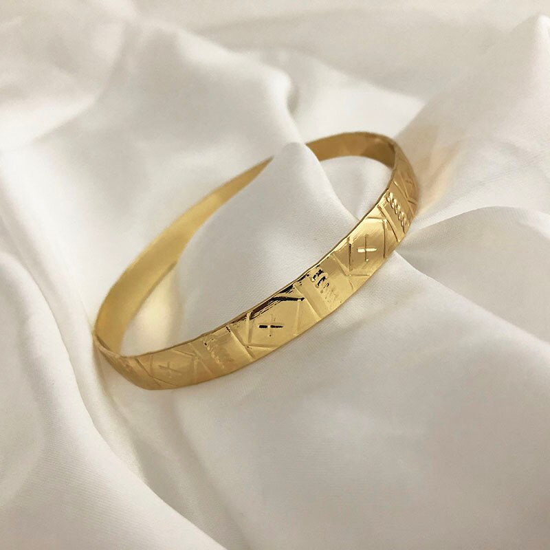 Pulsera de Metal de Dubái para mujer, abalorio de boda marroquí, joyería de muñeca de caftán fino de Color dorado, joyería de personalizada