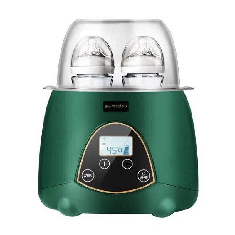 2 In1 Melk Warmer Heater Universele Dubbele Fles Sterilisator Voor Moedermelk Voeden Babyvoeding Intelligente Thermostatische Systeem: green / CN