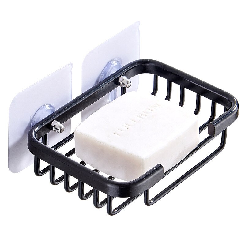 1 Pcs Boor Gratis Zeepbakje Houder Wall Mounted Storage Rack Holder Hollow Type Zeep Spons Zeepbakje Badkamer Accessoires
