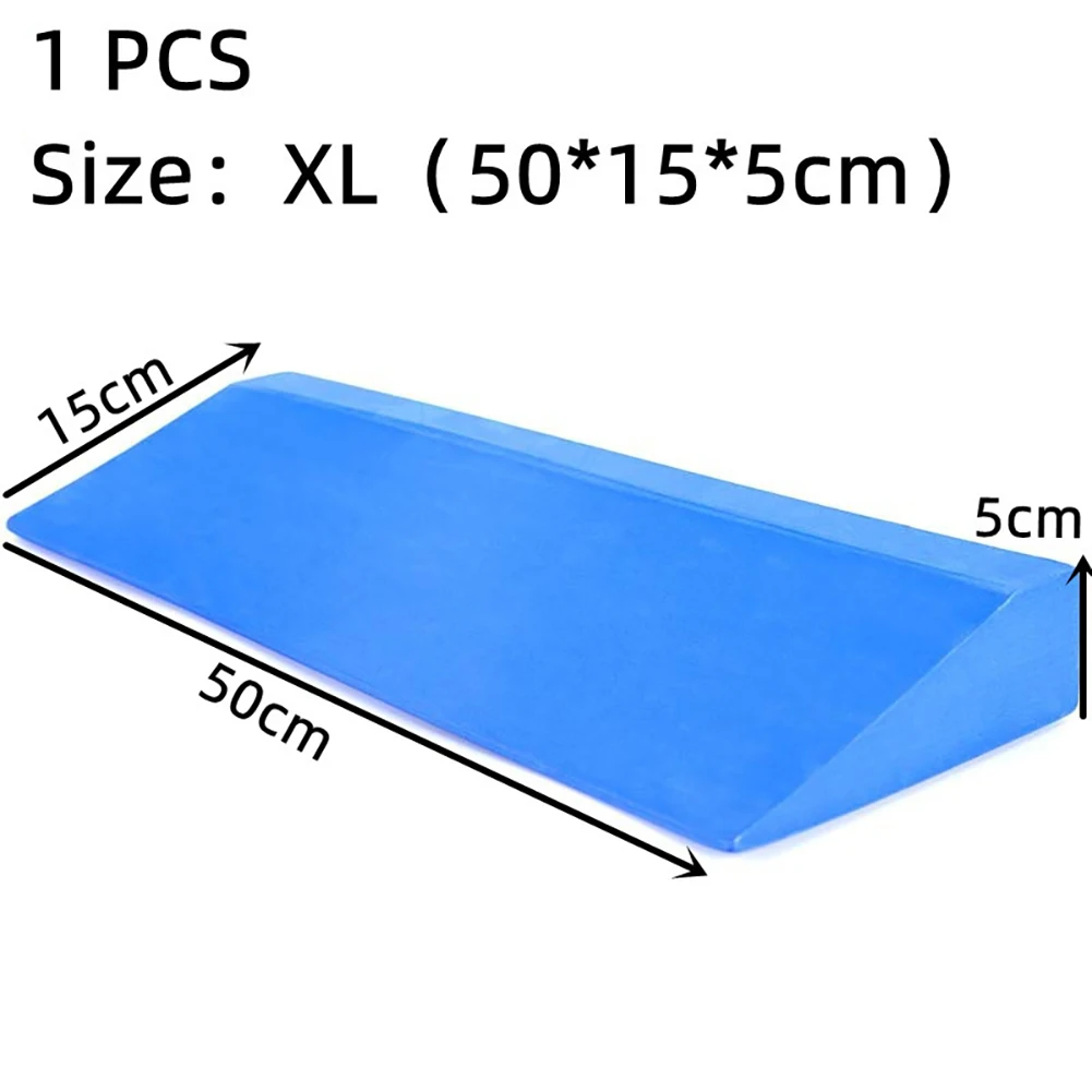 Bloque de cuña para sentadillas de Yoga, tabla inclinada, camilla para pies, ejercicio, Pilates, tablas inclinadas, bloques de Yoga, entrenamiento de gimnasio, equipo de Fitness: Azul