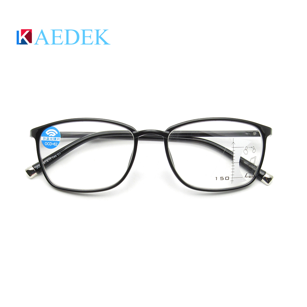 Progressive Multifocal Reading Glasses Men Women Square Anti blue light Frame Near Farsighted Diopter +1.0 1.5 2.0 2.5 3.0KB2515