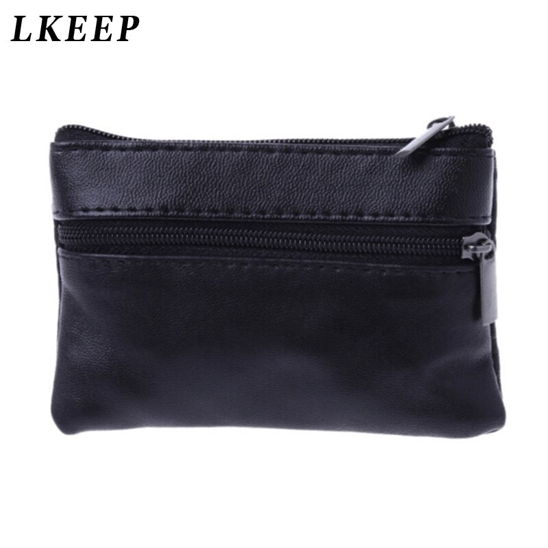 Black Leather Wallet Bag Vrouwen Portemonnees Sleutelhouder Portemonnee Jaar Mode Mini Coin Portefeuilles Vrouwen