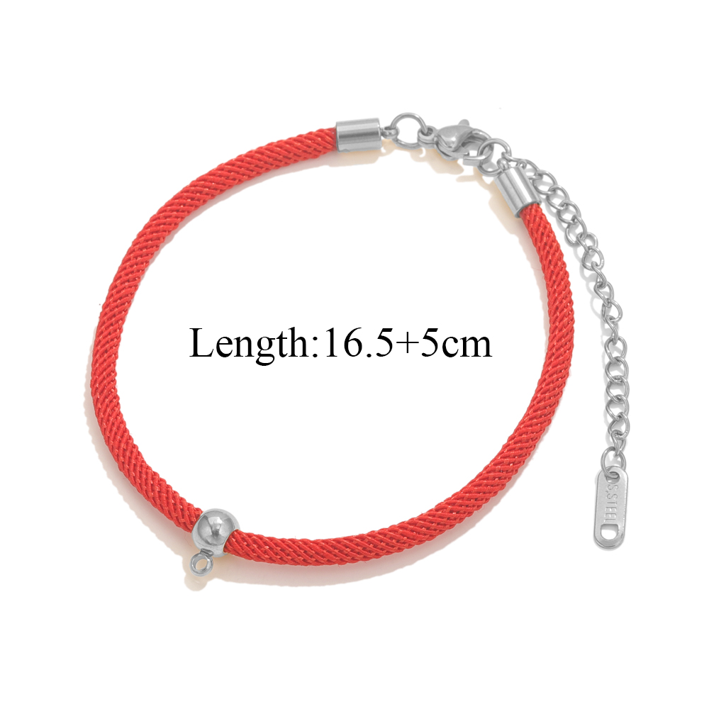 4pcs Stainless Steel Rope Bracelet Connectors Blank Base DIY Adjustable Bracelet Making Accessories Handmade Jewelry Supplies: Blue