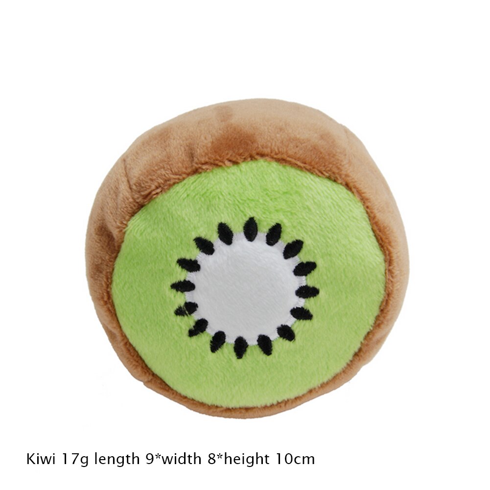 Donut Pet Toy Cartoon Squeaker Quack Sound Dogs Cats Chew Bite Cute Plush Play Puppy Playing Training Funny Chewing: kiwifruit
