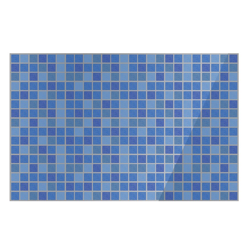 Keuken oliebestendige muurstickers 70 x 45cm aluminiumfolie hittebestendig zelfklevend behang voor keuken badkamer waterdichte stickers: Blauw