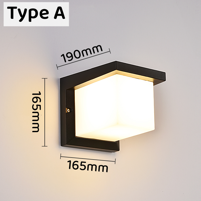 E27 utomhusvägglampor med led-belysning 15w/25w vattentäta  ip65 aluminiumlampetter för trädgård, innergård, heminredning, väggmonterad gatubelysning