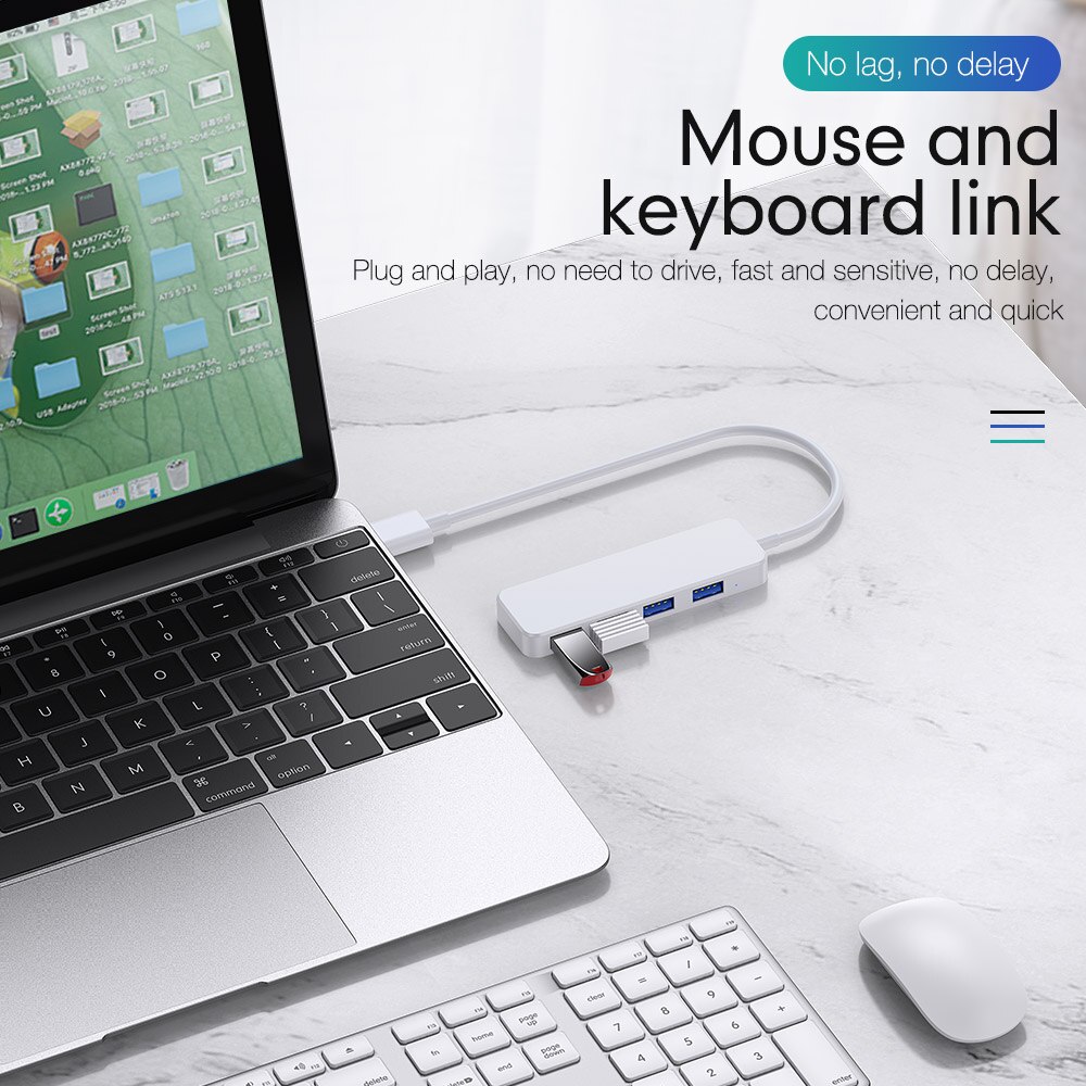 Adapter For Laptop PC High Speed USB 3.0 Hub External 4 Ports Adapter Splitter USB Expander Computer Accessories HUB USB Adapter