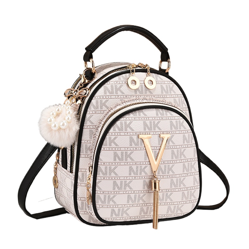 Luxury Brand Women'S Backpack Large Capacity Single Shoulder Crossbody Bag Casual Trend Letter Backpack