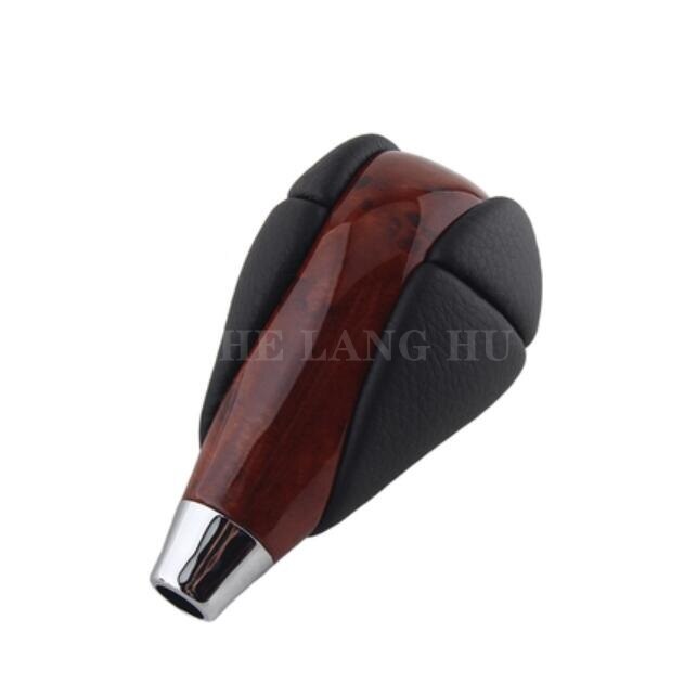 Leather Chrome Automatic Gear Shift Knob For Lexus IS200 IS250 IS300 IS350 2005 2006 2007: YELLOW
