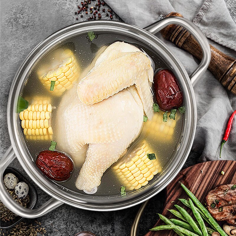 Kitchen Stainless Steel Thick Steamer pot Soup Universal Cooking Pots for Induction Cooker Gas Stove steam pot