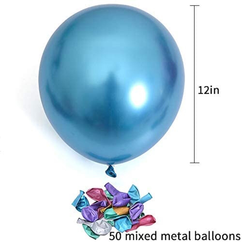 Globos cromados multicolores de 12 pulgadas, 100 Uds., globos metálicos perlados, látex decoración en metálico de colores vivos para bodas, cumpleaños, bebés