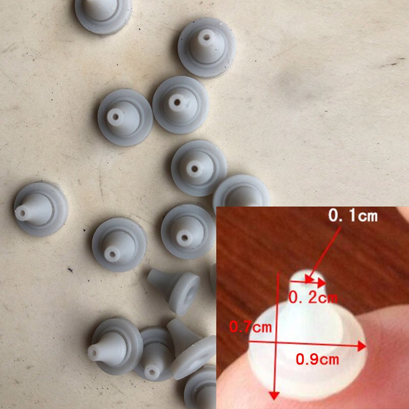 20pcs/lot Shower Head Gray Silicone Sprinkler Spout Top Spray Parts Shower Silicone Water Outflow Particles Accessories: gray big
