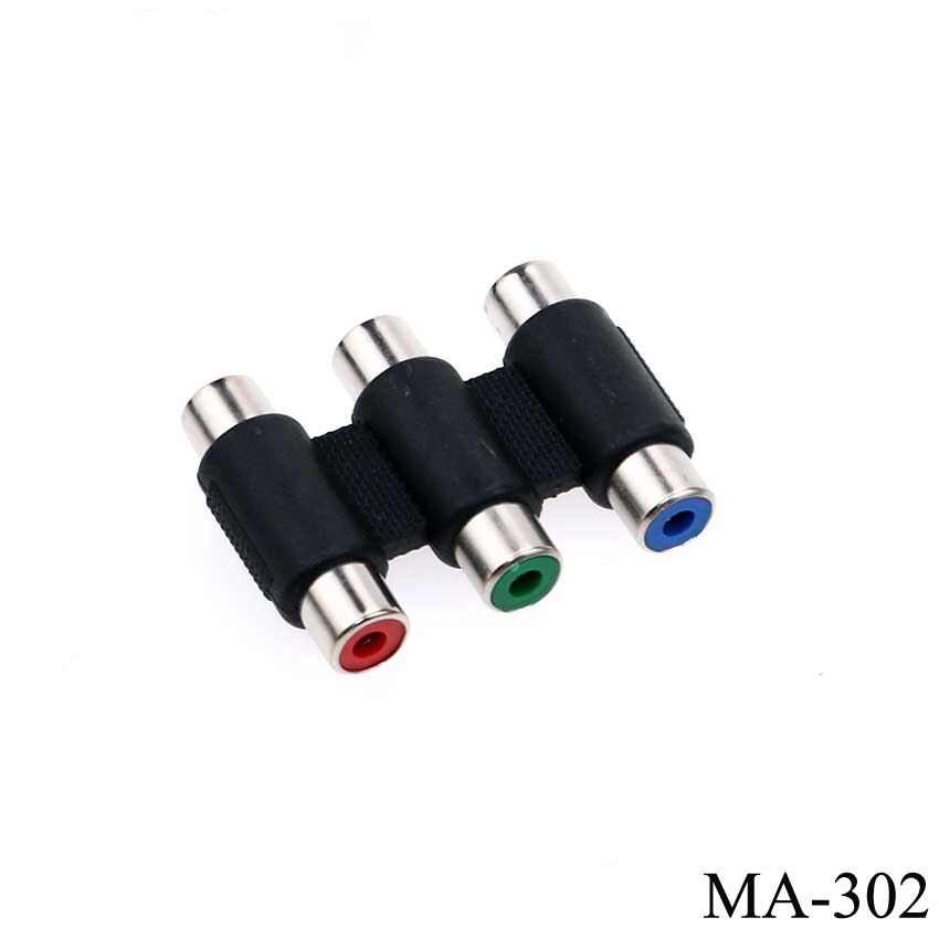 schnallen-buchse auf schnallen-buchse Audio- Video Kabel Jack Stecker Adapter Stecker RCA zu 2/3 RCA Jack: MA-302