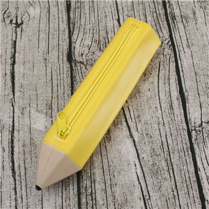 pencil shape Large Zipper Pencil Case Pen Holder Pouch School Stationery Phone Bag Storage Cosmetic rubber: 5