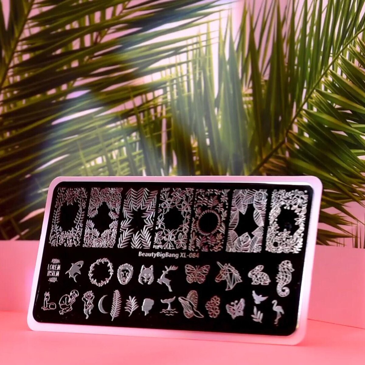 BEAUTYBIGBANG-Placa de estampado de hojas naturales, plantilla de imagen de de plantas, plantillas para uñas, esténculos para uñas