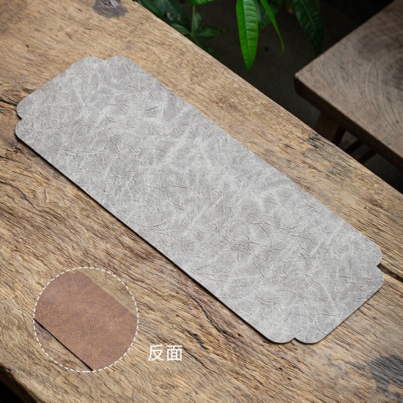 Tapis de thé sec avec nouilles en cuir, imperméable, nappe de table, Kung Fu, serviette de thé, tissu Zen trompette: B