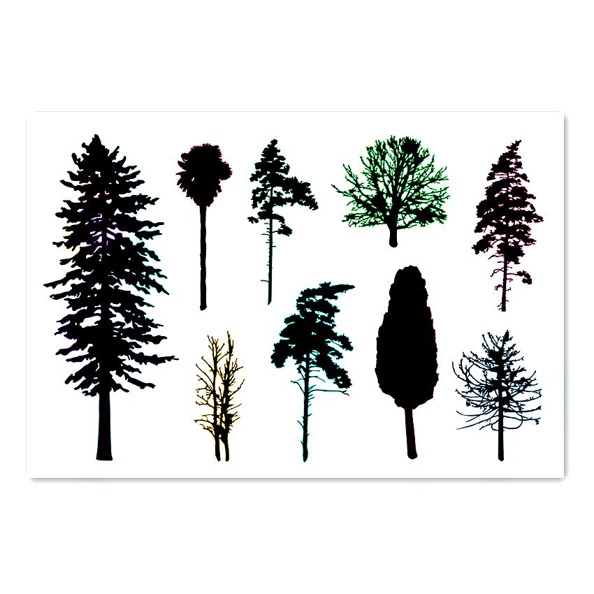 11x16CM noir arbre transparent joint clair timbres silicone joint rouleau timbres album à faire soi-même album/carte production pâques