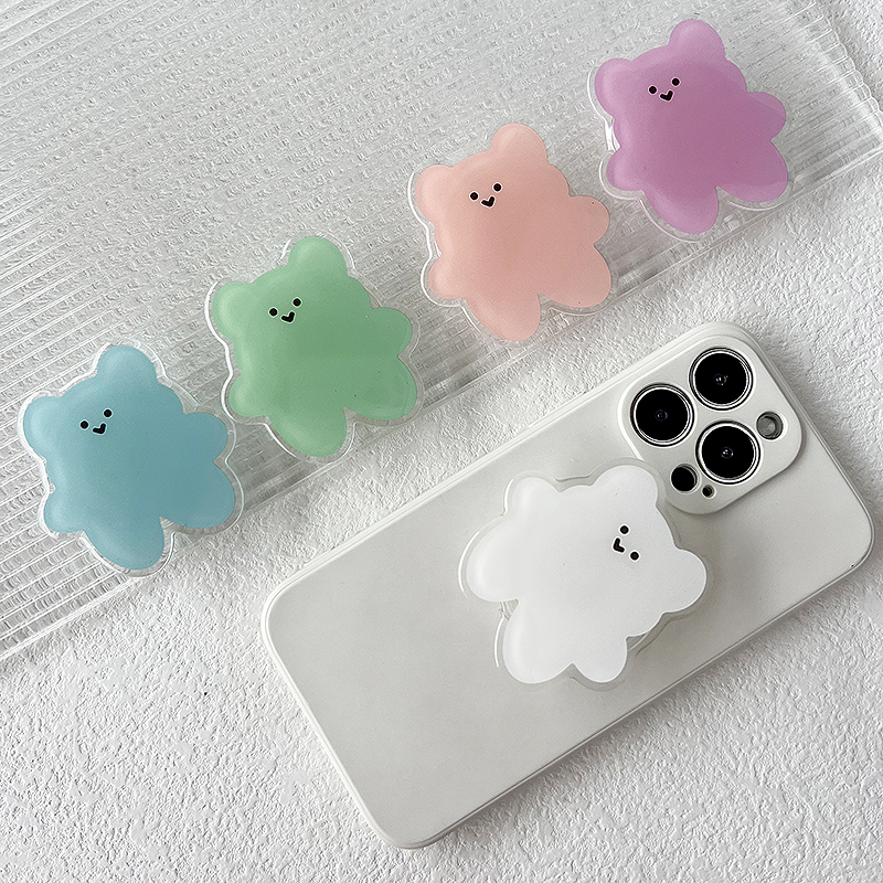 Acrylic Material Cartoon Cute Bear Phone Holder Foldable Grip