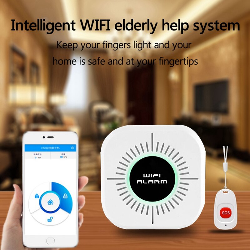 Draadloze Verzorger Alert Systeem Patiënt Sos Belknop Ouderen Helpen Pager Emergency Alarm Home Security Smart Phone App Contr