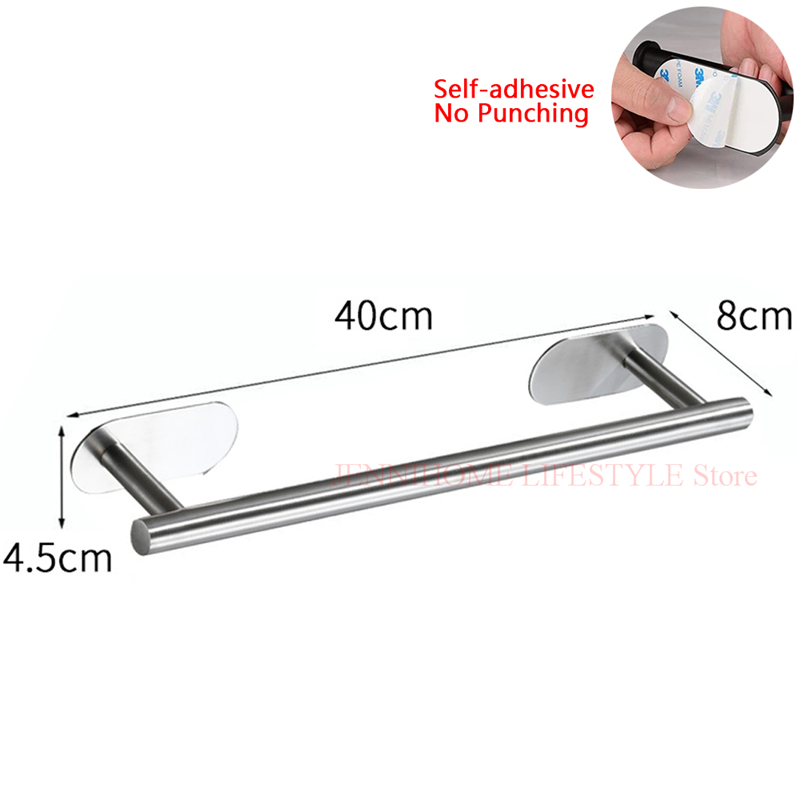 Lijm Wc Papierrolhouder Organizer Wall Mount Zwart Opslag Stand Keuken Badkamer Tissue Handdoek Dispenser Roestvrij: Oranje