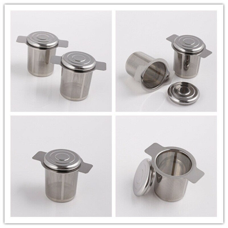 Neueste Edelstahl Gittergewebe Tee-ei Metall Tasse Sieb verlieren Blatt Filter Mit Deckel Bequem Krug Wasser Filter Cartriges
