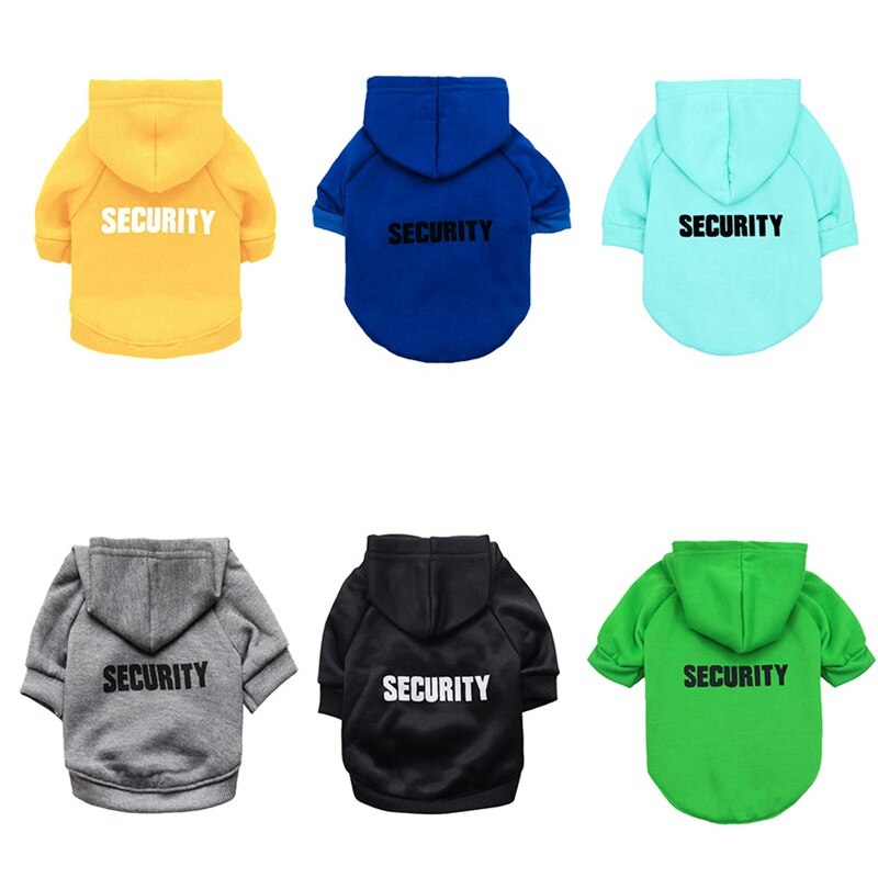 Security Dog Cat Clothes Pet Cat Coats Jacket Hoodies For Cats Dog Outfit Warm Pet Clothing Rabbit Animals Pet Sweatshirt