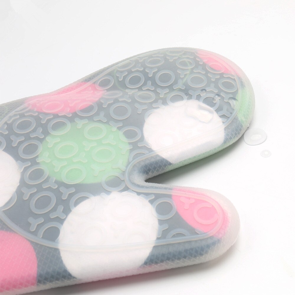Guantes de Silicona para Cocina, Manoplas Estampadas, Resistentes al Calor, más Gruesas, apto para Microondas, 2 Uds.