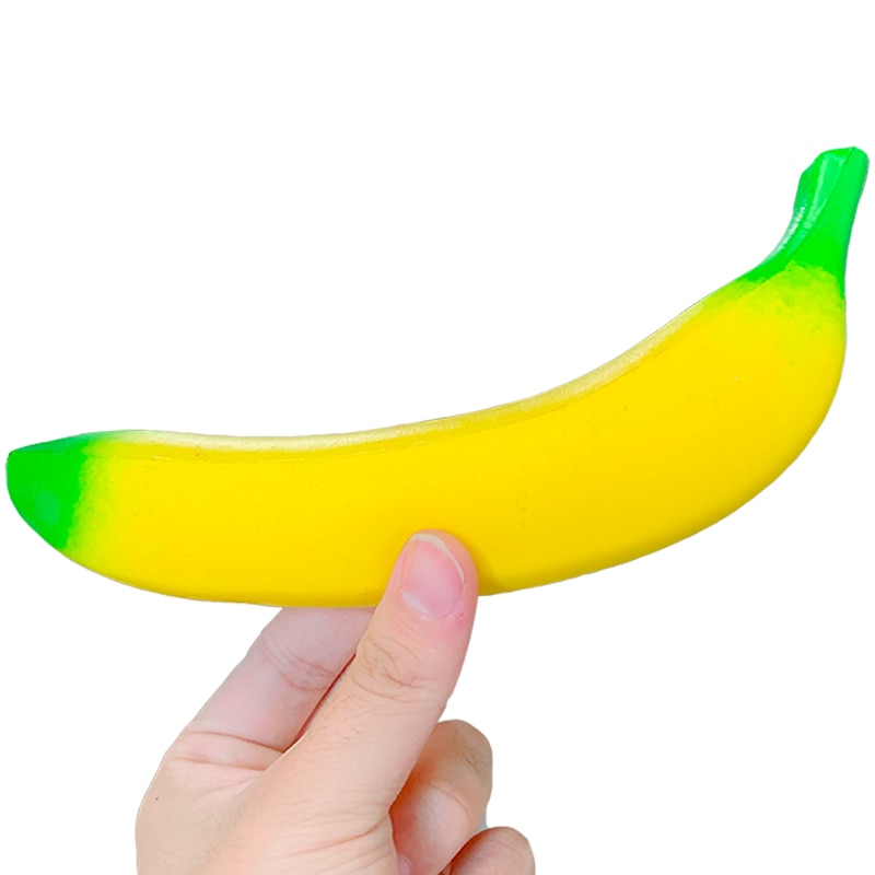 Jumbo Kawaii Banana Squishy Simulatie Fruit PU Zachte Trage Stijgende Squeeze Speelgoed Telefoon Bandjes Geurende Stress Kid Speelgoed