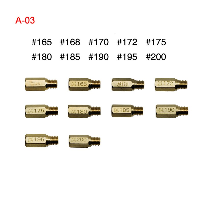 ZS Racing-Juego de inyectores de carburador, Set de 10 unidades de chorro principal lento/piloto para PWK, PWM, PJ, PE, PD, FCR, Keihin, CV, CVK, CB, CE, VA: A-03