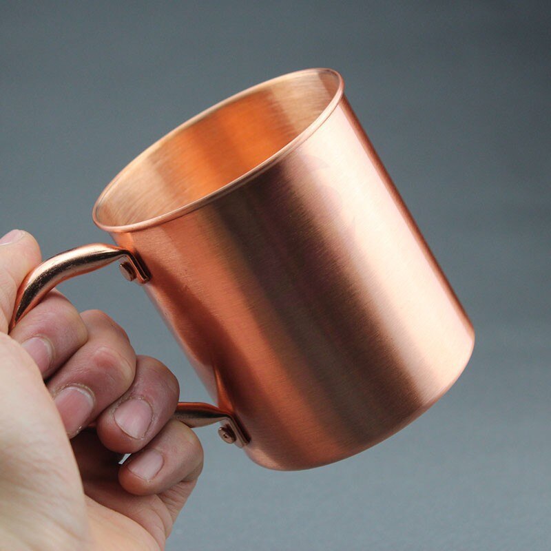 Moscow Mule-tazas de cobre puro en forma de cilindro, 100% tazas de cobre sólido puro, 16 oz, jarra de cobre para cerveza