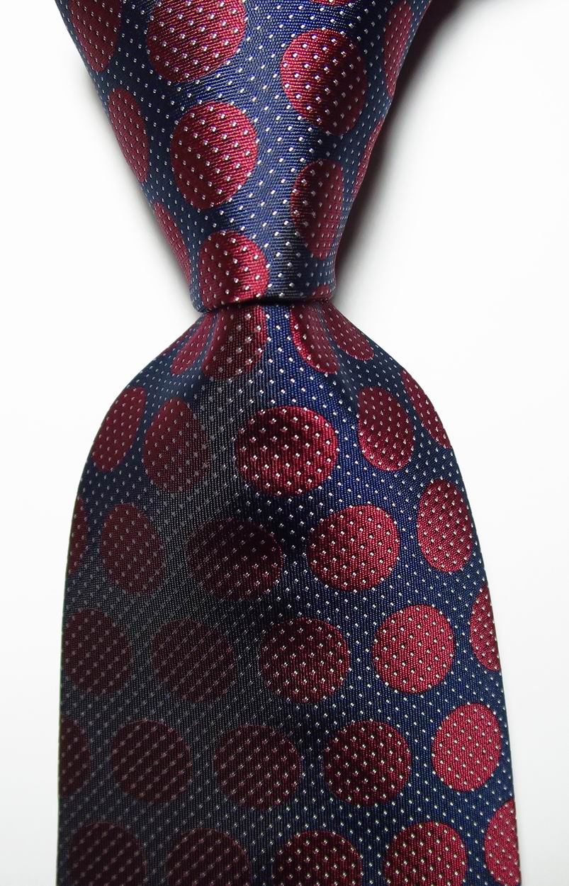 Mode Dot Stropdas Mannen 9Cm Zijden Stropdas Set Blauw Rood Geel Groen Jacquard Geweven 100% Zijde Mannen 'S Stropdas: 6 as picture