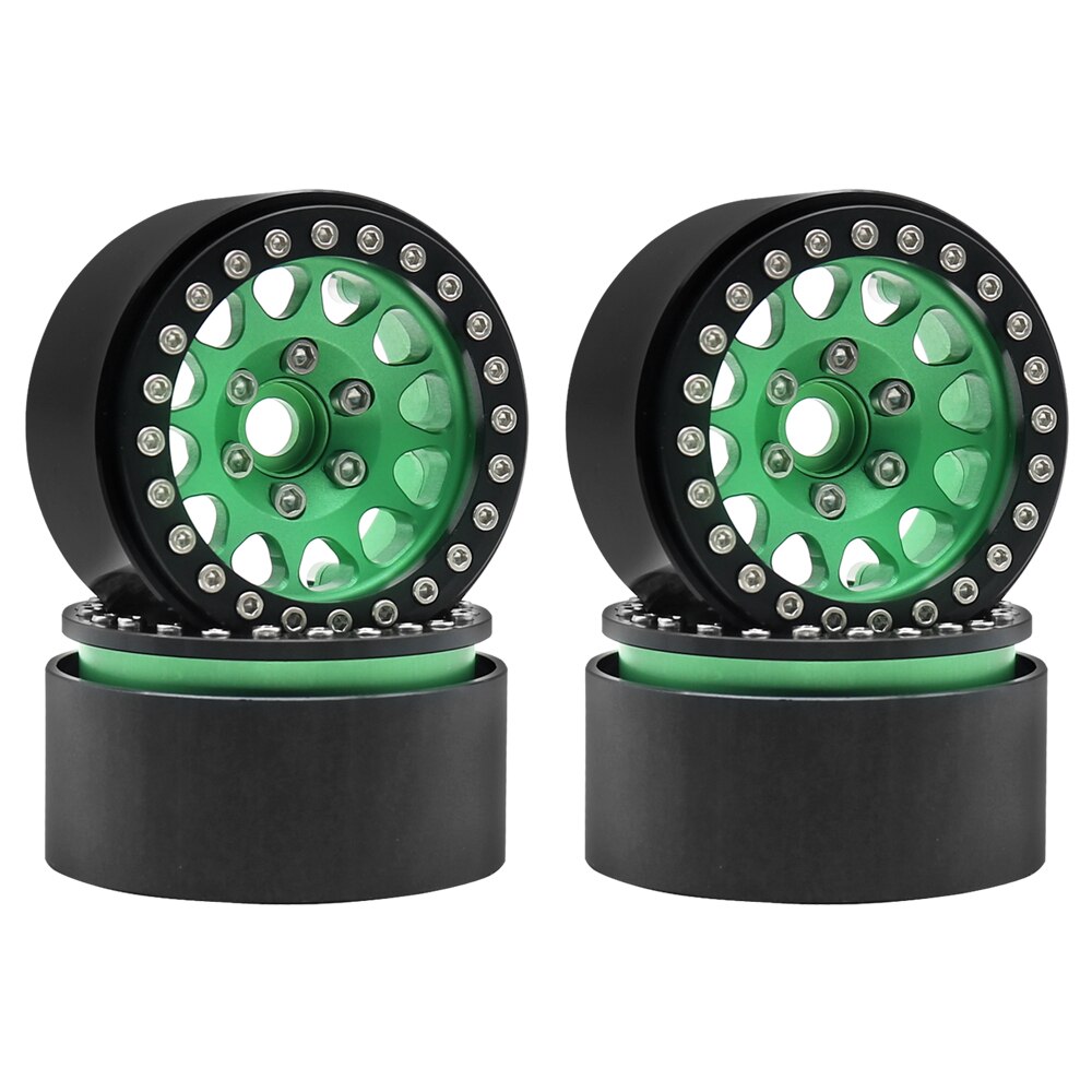 Metall 1.9 beadlock hjulnav för 1/10 hsp redcat  rc4wd wraith tamiya axial scx 10 d90 hpi rc bil reservdel: Champagne