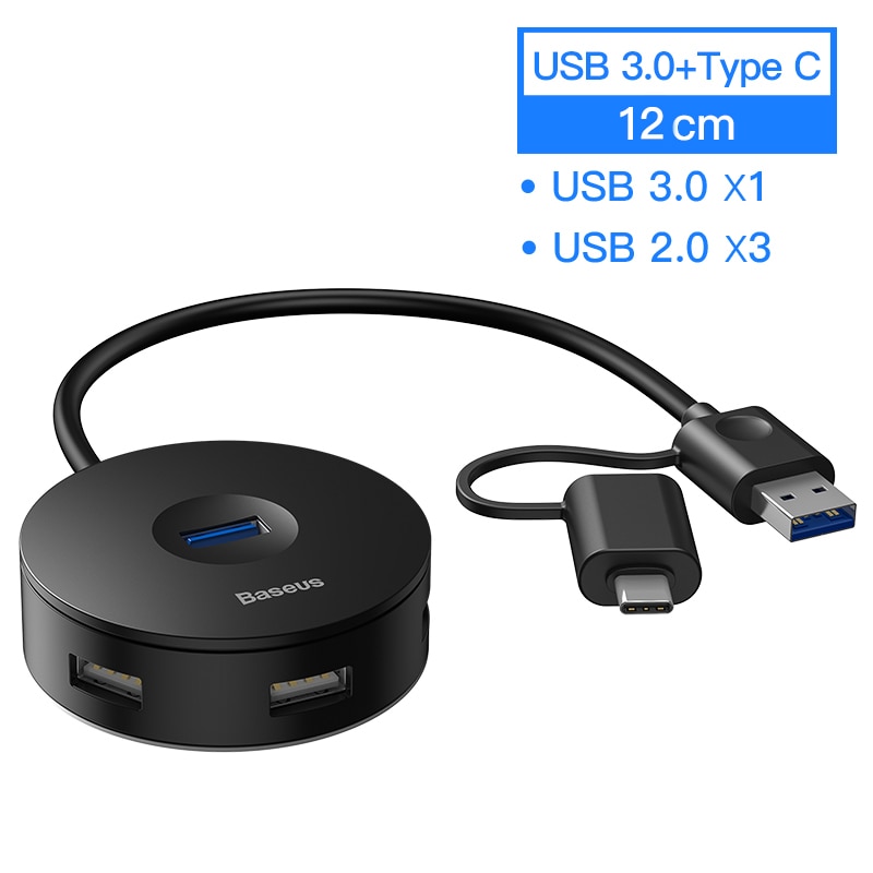 Baseus Usb Hub Usb 3.0 Usb C Hub Voor Macbook Pro Oppervlak Usb Type C Hub Usb 2.0 Adapter Met micro Usb Voor Computer Usb Splitter