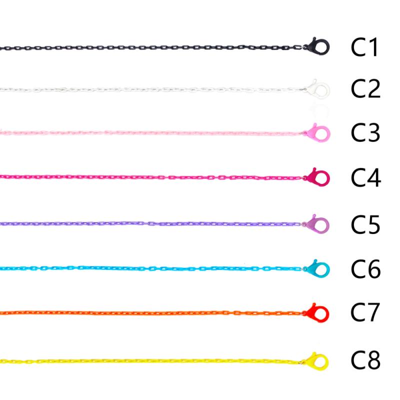 Collar de cuerda de plástico para colgar mascarillas, cordón práctico para mascarillas, soporte para gafas, sin huellas, dos ganchos, 1 unidad