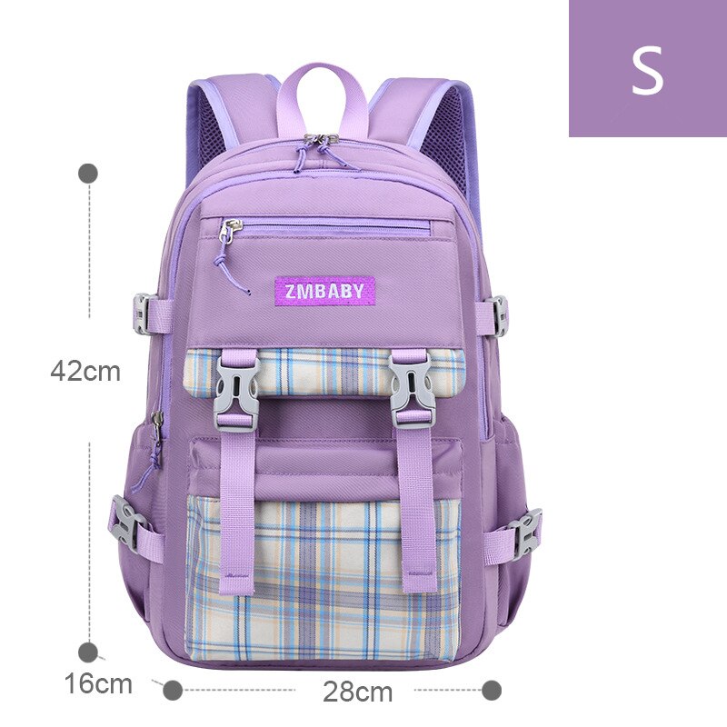 2022 neue Schule Taschen Für Mädchen Wasserdichte Licht Gewicht freundlicher Rucksäcke Bookbags Druck freundlicher Schule Rucksack mochila: S Violett