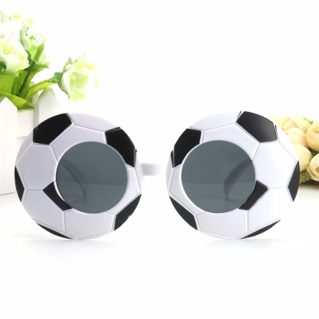 Nyhed sort hvid fodbold kostume briller unisex fodbold fan specifikationer solbriller cosplay fest photobooth briller