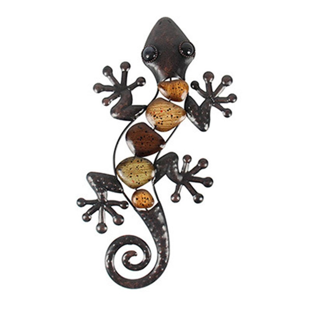 Decoración de casa salamanquesa de Metal de la pared para la decoración del jardín estatuas para uso en exteriores accesorios esculturas de animales y Jardin