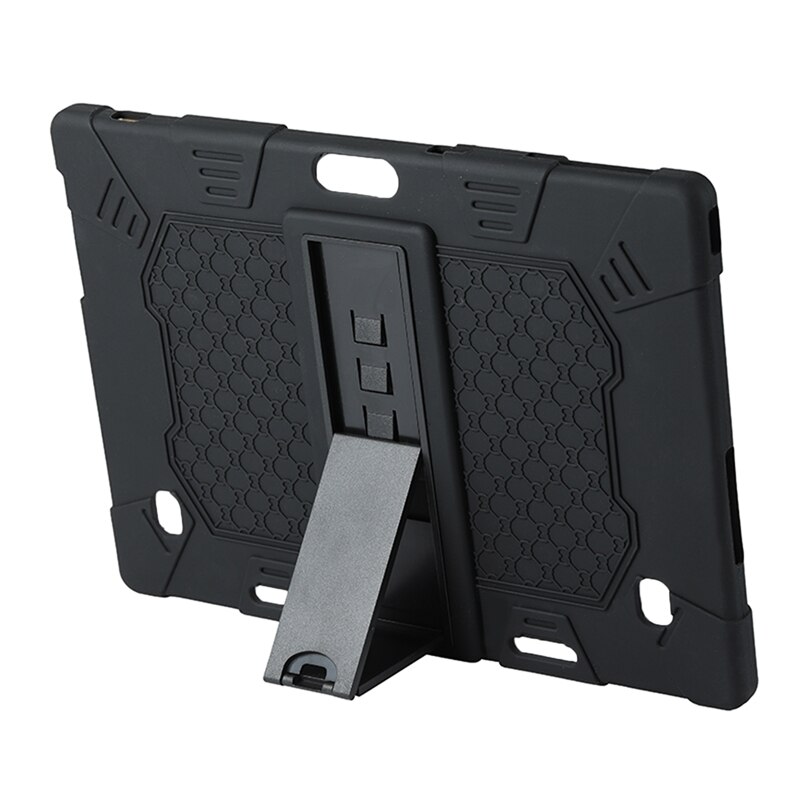 Tablet Case for Teclast M30 M30 PRO 10.1 Inch Tablet Silicone Case Adjustable Tablet Stand with Pen: black