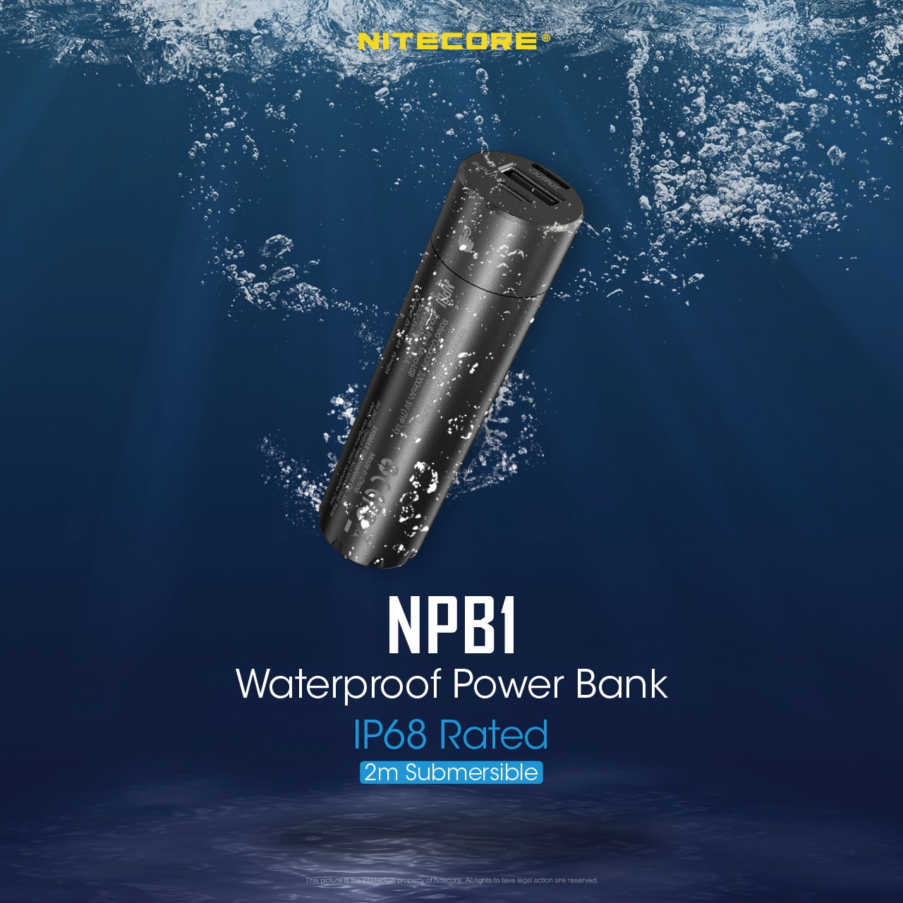 Nitecore Waterdichte NPB1 5000Mah Power Bank (21700 Batterij In)