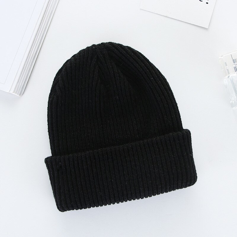 Men Women Knit Baggy Beanie Oversize Winter Hat Ski Winter Knitted Cap Woman Solid Color Hip Hop Boys Girls