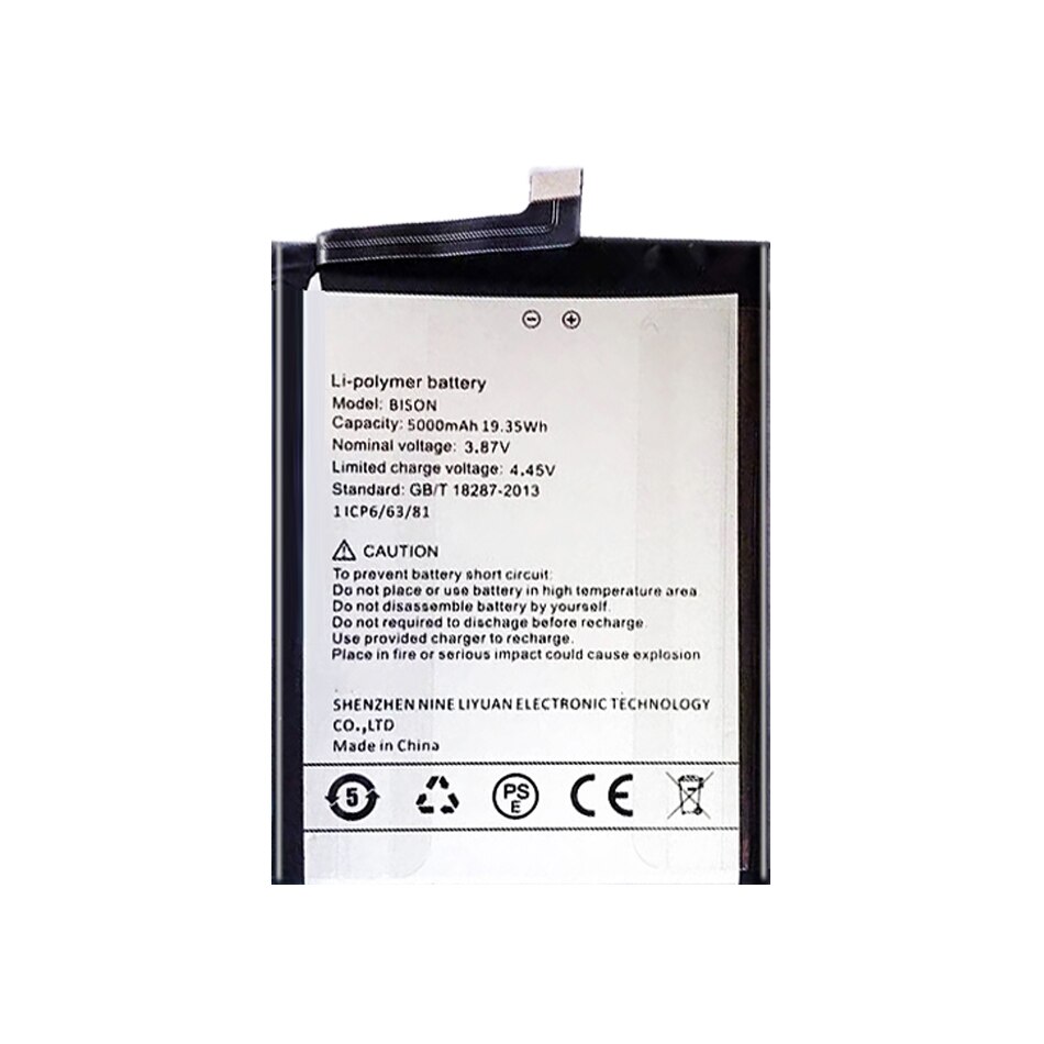 Batería de 5000mAh para UMI Umidigi BISON/BISON GT, batería de iones de litio para teléfono móvil de 6,67 pulgadas