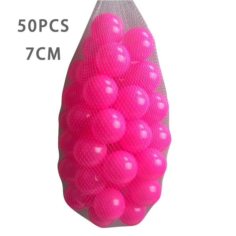 50 Pcs/lot Eco-Friendly Colorful Ball Plastic Ocean Ball Children Funny Toys Baby Kid Swim Pit Toy Water Pool Wave Ball Dia 7CM: WJ3709PINK