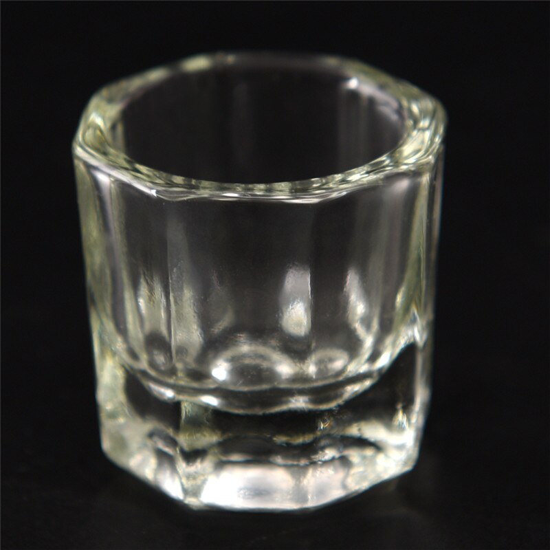Acrylic Powder Dappen Dish Crystal Glass Cup for Acrylic Nail Art Clear Transparent White Color Acrylic Liquid Glass