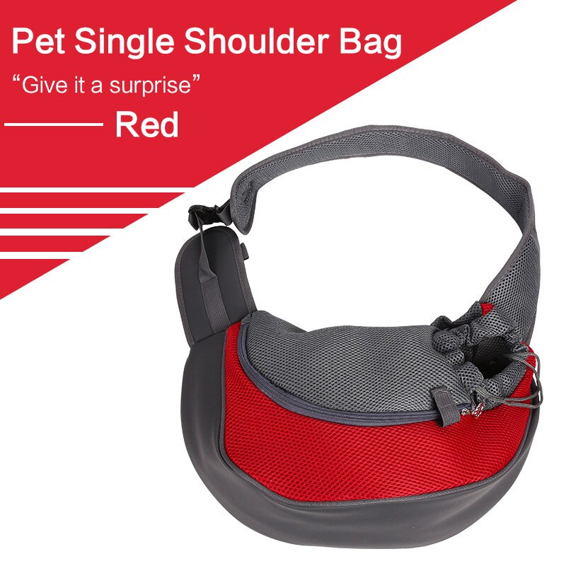 Backpack Carrier for Dogs Chihuahua Handbags Puppy Dogs Bag Carrying Pet Single Shoulder Bag Breathable Mesh Pet Carrier Dog Cat: Red / 25 x 29 x37 cm